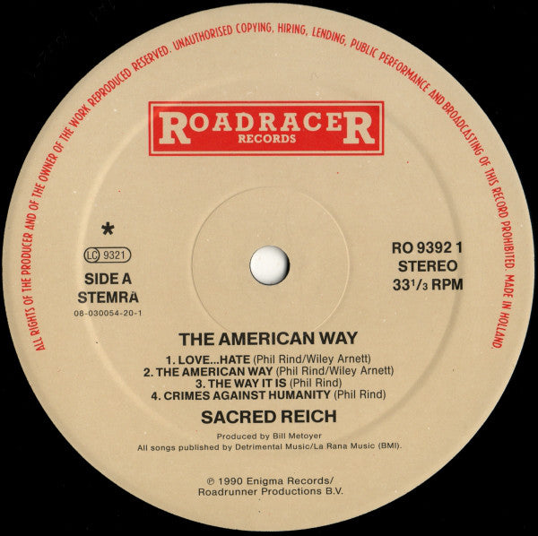 Sacred Reich : The American Way (LP, Album)