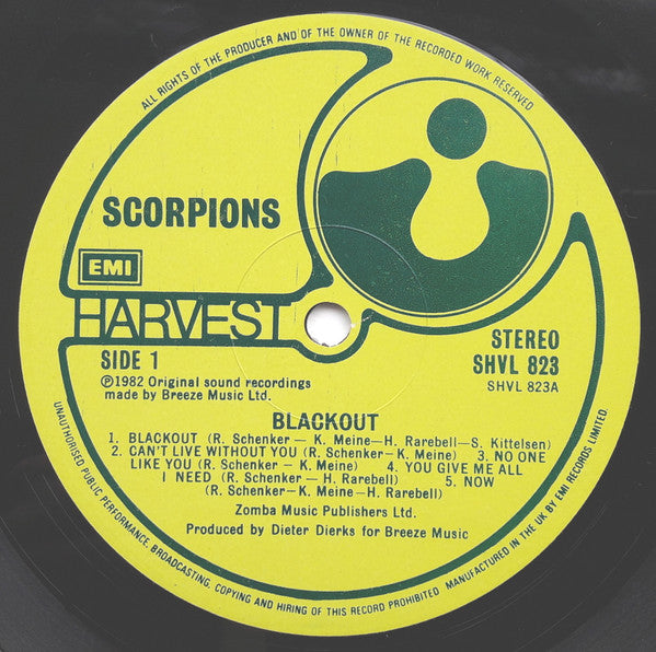 Scorpions : Blackout (LP, Album)