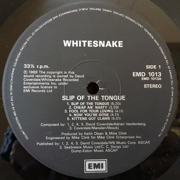 Whitesnake : Slip Of The Tongue (LP, Album)