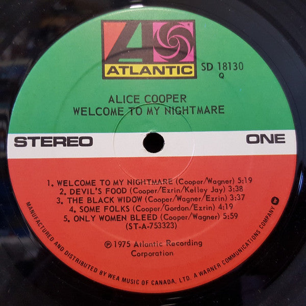 Alice Cooper (2) : Welcome To My Nightmare (LP, Album, RE, Qua)