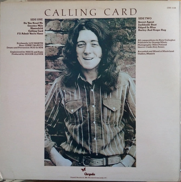 Rory Gallagher : Calling Card (LP, Album)