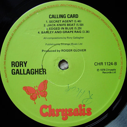 Rory Gallagher : Calling Card (LP, Album)