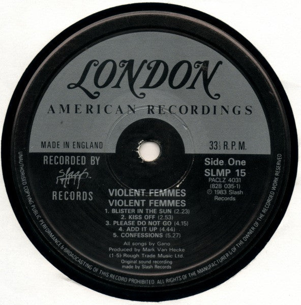 Violent Femmes : Violent Femmes (LP, Album, RE)