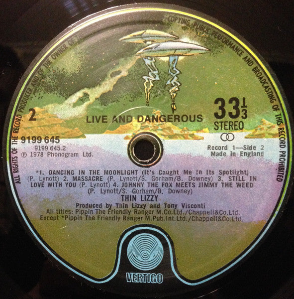 Thin Lizzy : Live And Dangerous (2xLP, Album)