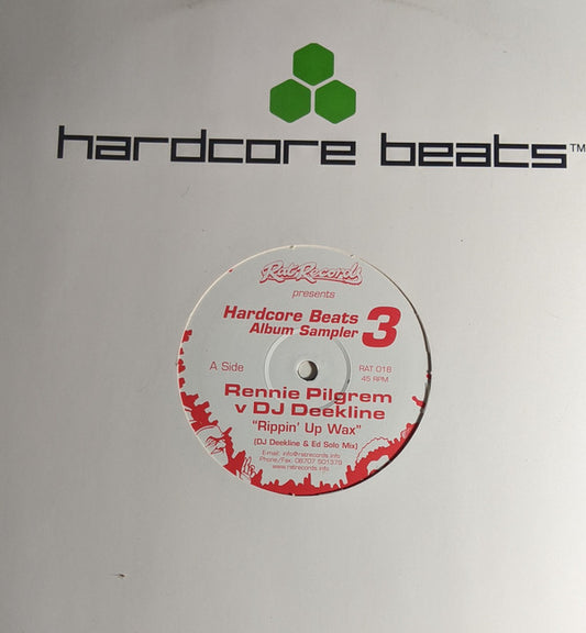 Rennie Pilgrem vs. DJ Dee Kline / Shimano : Hardcore Beats Album Sampler 3 (12", Red)