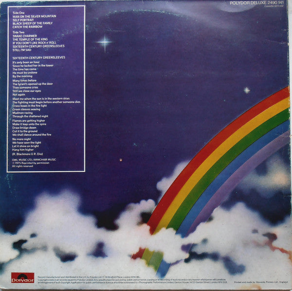 Rainbow : Ritchie Blackmore's Rainbow (LP, Album, RE, Gat)