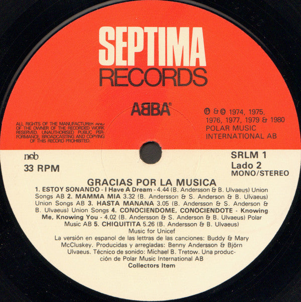 ABBA : Gracias Por La Musica (LP, Album)