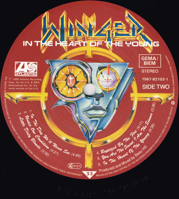 Winger : In The Heart Of The Young (LP, Album)