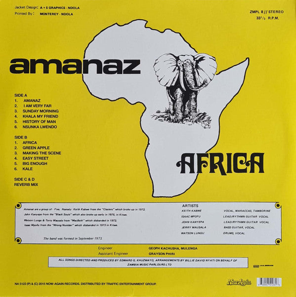 Amanaz : Africa (2xLP, Album, Ltd, RE, RP)