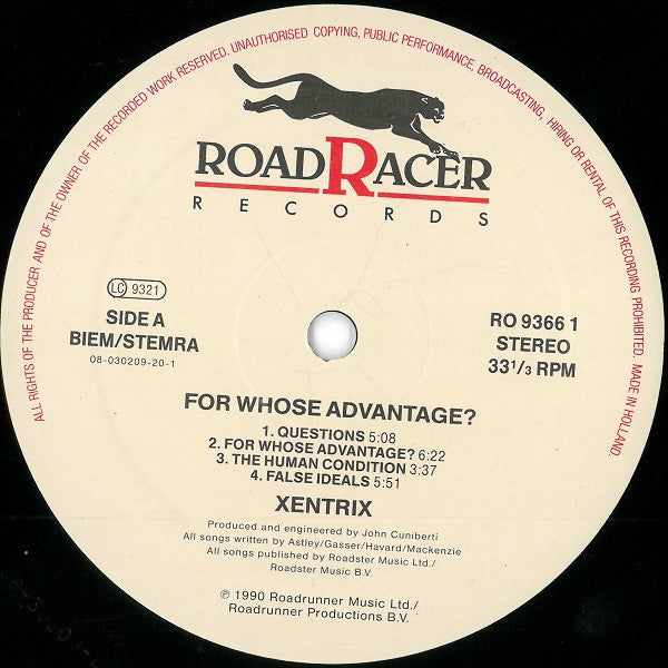 Xentrix (2) : For Whose Advantage? (LP, Album)