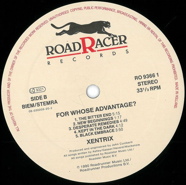 Xentrix (2) : For Whose Advantage? (LP, Album)