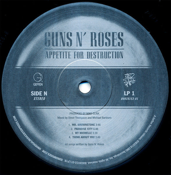 Guns N' Roses : Appetite For Destruction (LP + LP, S/Sided, Hol + Album, Ltd, RE, RM, S/Edit)