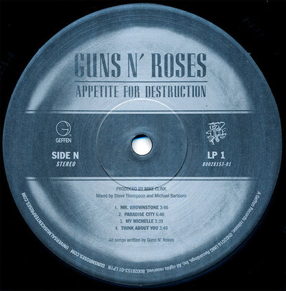 Guns N' Roses : Appetite For Destruction (LP + LP, S/Sided, Hol + Album, Ltd, RE, RM, S/Edit)