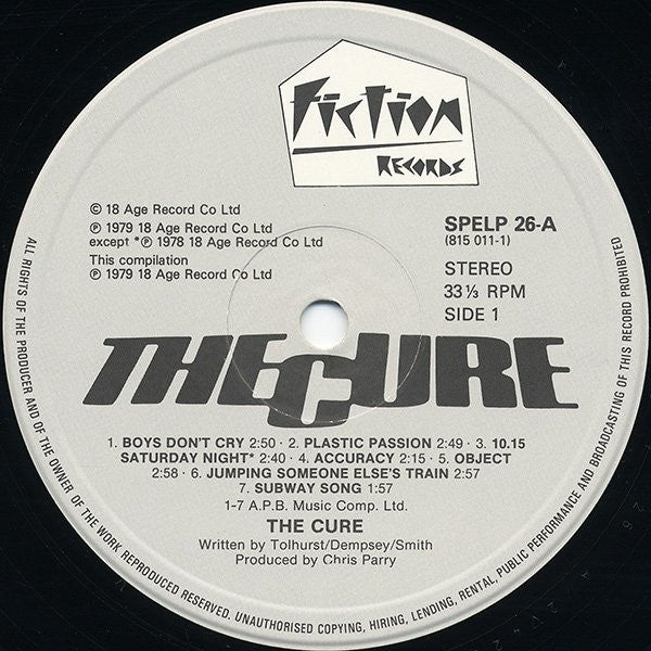 The Cure : Boys Don't Cry (LP, Album, RE)