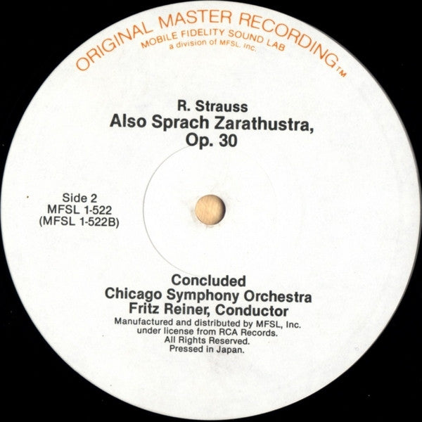 Fritz Reiner, Chicago Symphony*, Strauss* : Also Sprach Zarathustra (LP, Album, RE, RM)