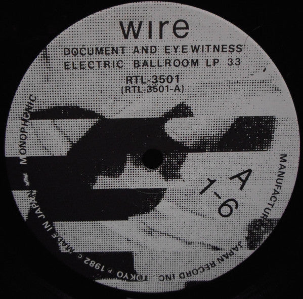 Wire : Document And Eyewitness (LP, Album + 12")