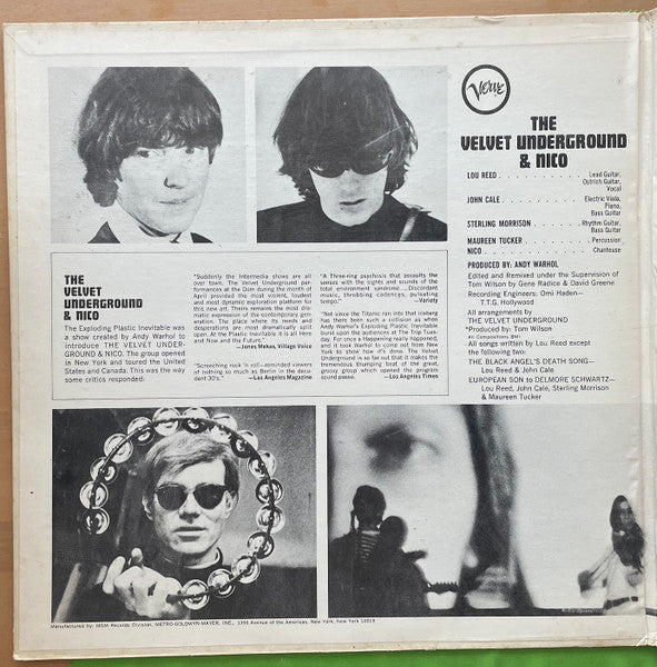 The Velvet Underground & Nico (3) : The Velvet Underground & Nico (LP, Album, RP, MGM)