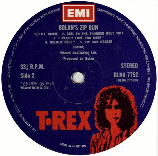 T. Rex : Bolan's Zip Gun (LP, Album)