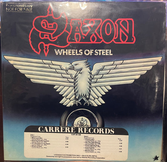 Saxon : Wheels Of Steel (LP, Album, Mon)