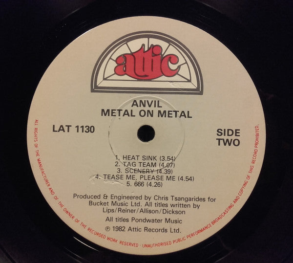 Anvil : Metal On Metal (LP, Album)