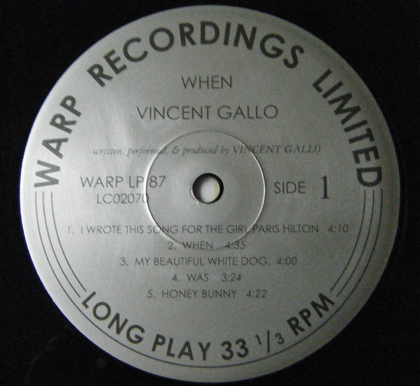 Vincent Gallo : When (LP, Album)