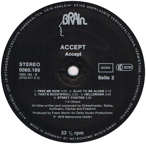 Accept : Accept (LP, Album, RP)