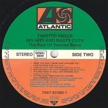 Twisted Sister : Big Hits And Nasty Cuts (LP, Comp)