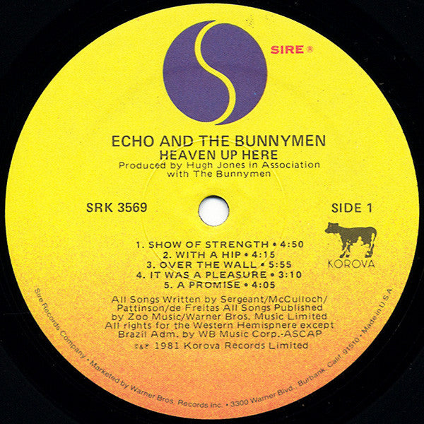 Echo And The Bunnymen* : Heaven Up Here (LP, Album, Win)