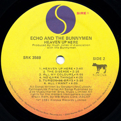 Echo And The Bunnymen* : Heaven Up Here (LP, Album, Win)