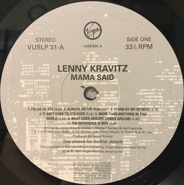 Lenny Kravitz : Mama Said (LP, Album)