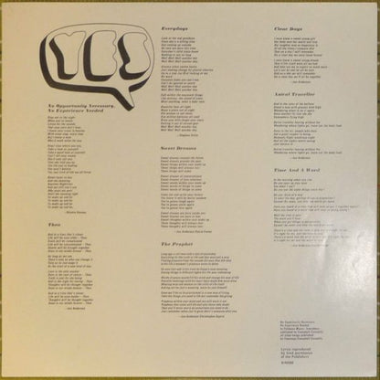 Yes : Time And A Word (LP, Album, RP)