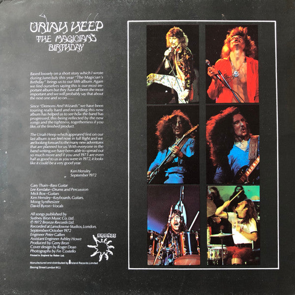 Uriah Heep : The Magician's Birthday (LP, Album, Gat)