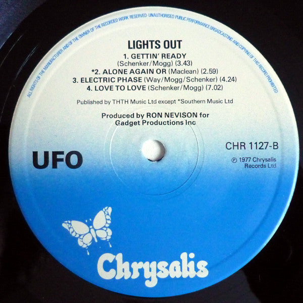 UFO (5) : Lights Out (LP, Album, RE, RP)