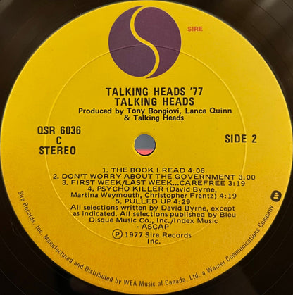 Talking Heads : Talking Heads: 77 (LP, Album, RE, Don)