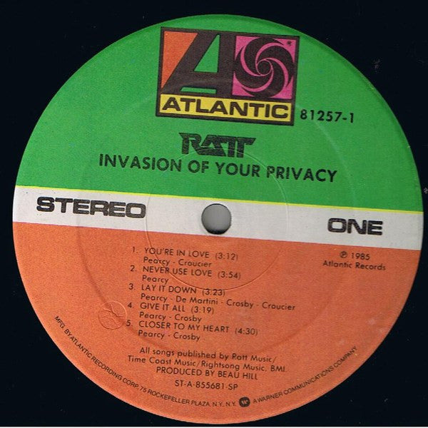 Ratt : Invasion Of Your Privacy (LP, Album, SP )