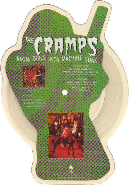 The Cramps : Bikini Girls With Machine Guns (7", Shape, Pic)