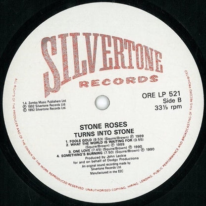 The Stone Roses : Turns Into Stone (LP, Comp)