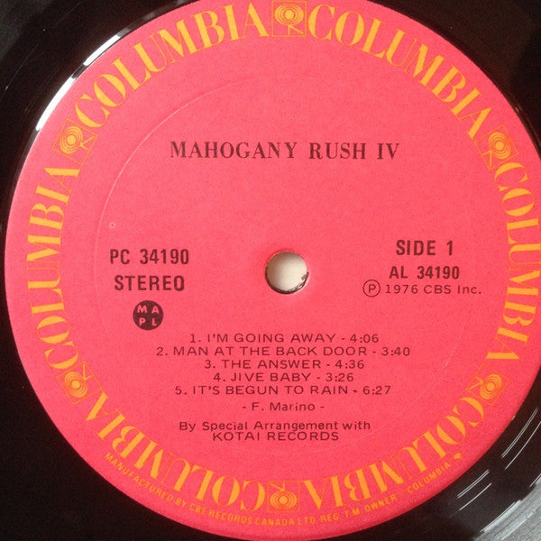 Mahogany Rush : Mahogany Rush IV (LP, Album)