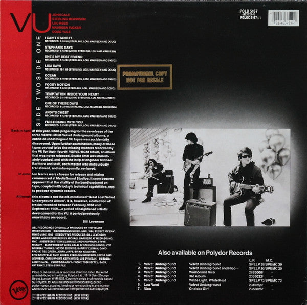 The Velvet Underground : VU (LP, Album)