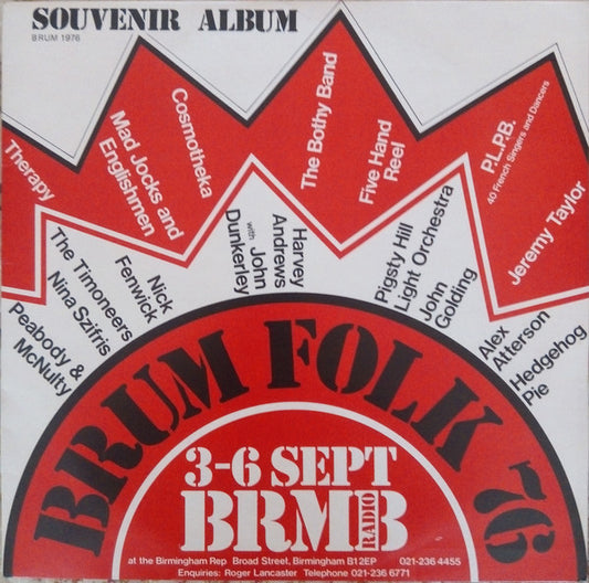 Various : Brum Folk '76 Souvenir Album (LP, Comp, Ltd)