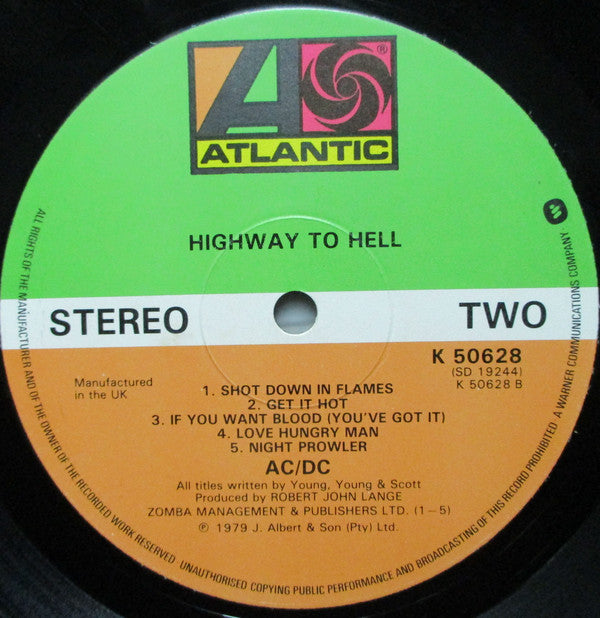 AC/DC : Highway To Hell (LP, Album)