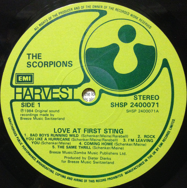 Scorpions : Love At First Sting (LP, Album)