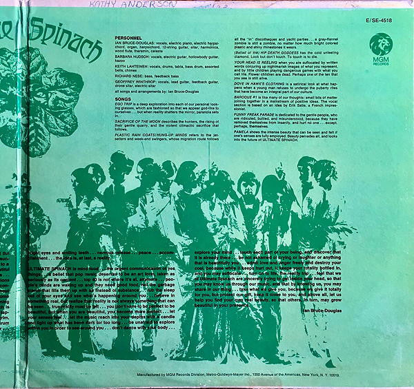 Ultimate Spinach : Ultimate Spinach (LP, Album, Wad)