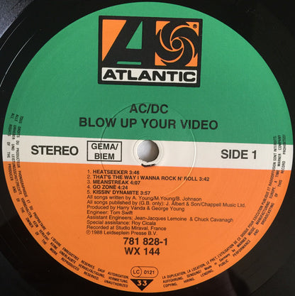 AC/DC : Blow Up Your Video (LP, Album, RP)