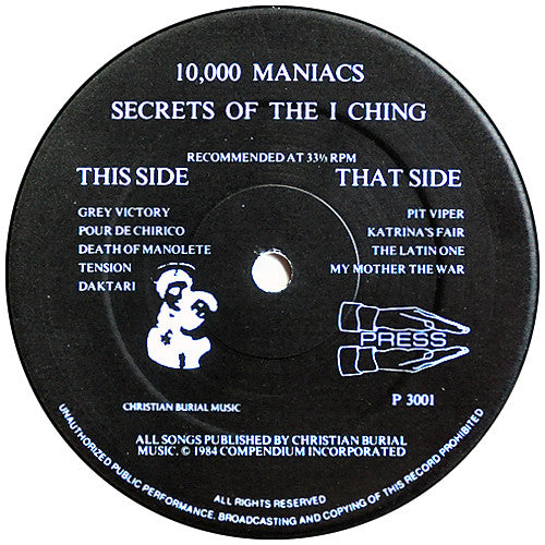 10,000 Maniacs : Secrets Of The I Ching (LP, Album)