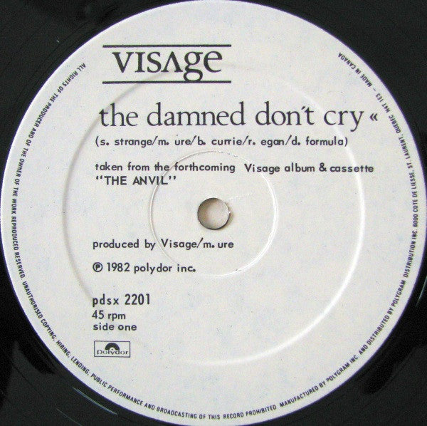 Visage : The Damned Don't Cry (12", Ltd)