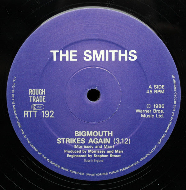 Smiths* : Bigmouth Strikes Again (12", Single, CBS)