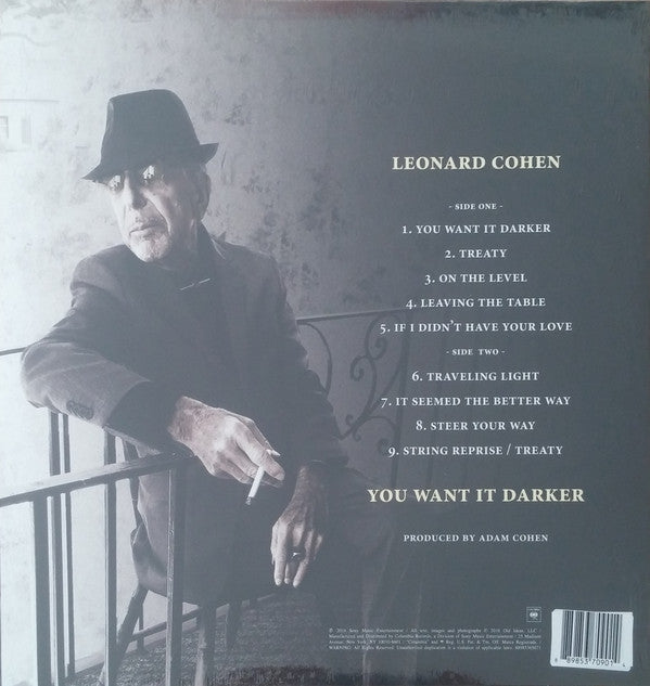 Leonard Cohen : You Want It Darker (LP, Album, Ltd, Whi)