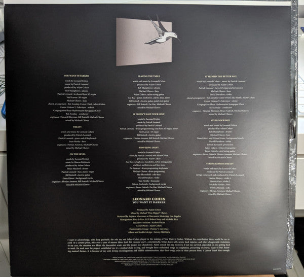 Leonard Cohen : You Want It Darker (LP, Album, Ltd, Whi)