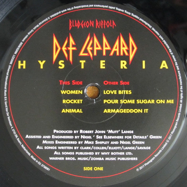 Def Leppard : Hysteria (2xLP, Album, RE, RM, 180)